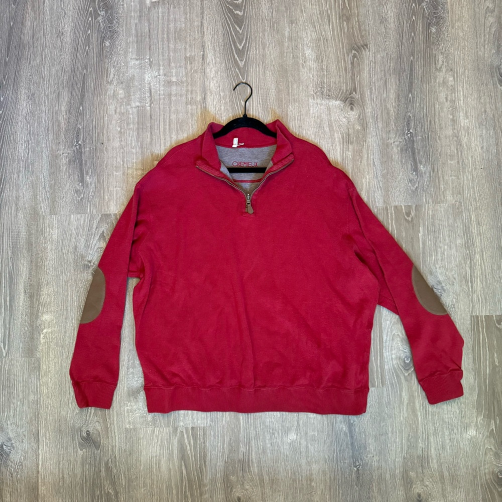 Red Quarter-Zip Pullover